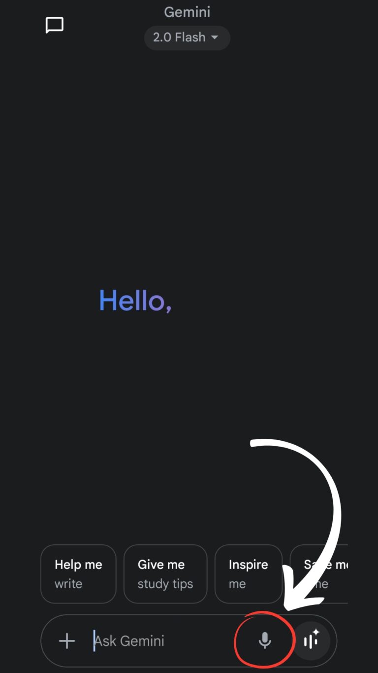 how to use voice to ask google gemini questions