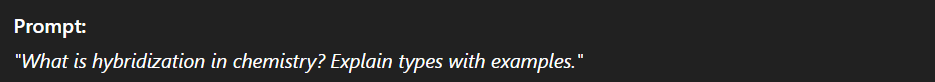 bsc chemistry prompt