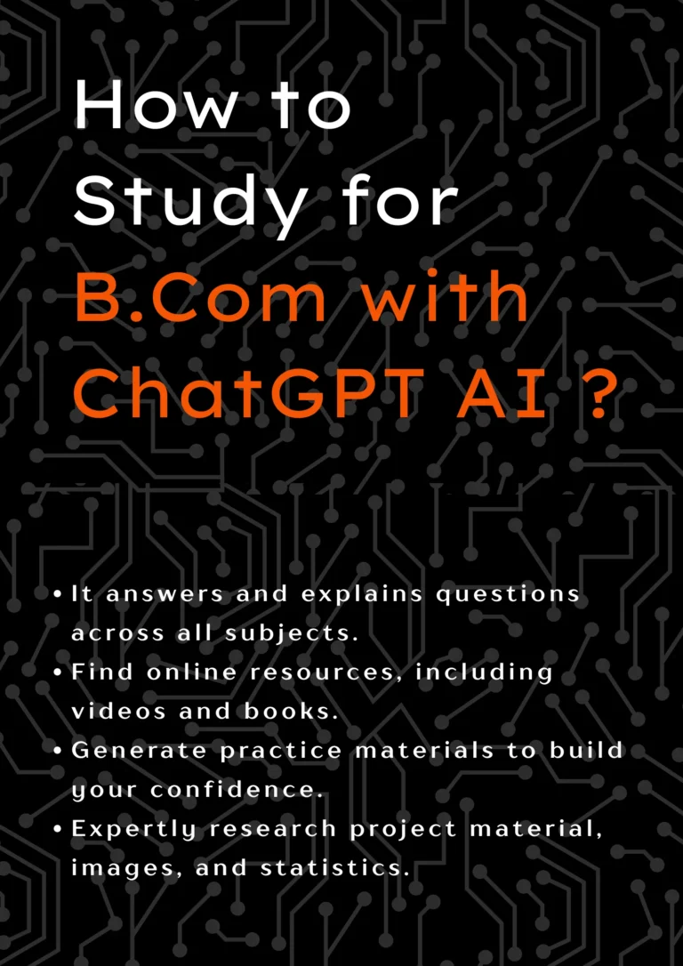 how to study for b.com with chatgpt