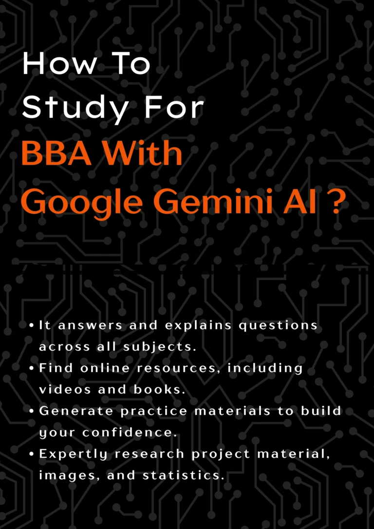 how to study for BBA with google gemini AI