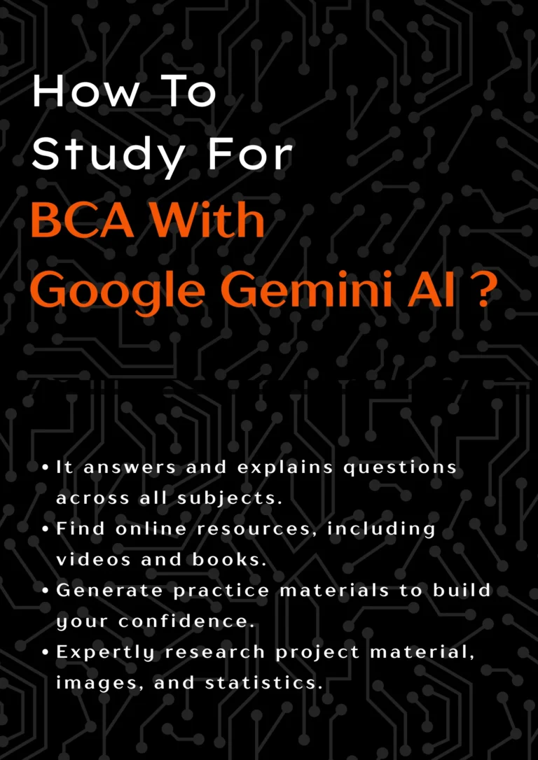 how to study for BCA with google gemini AI