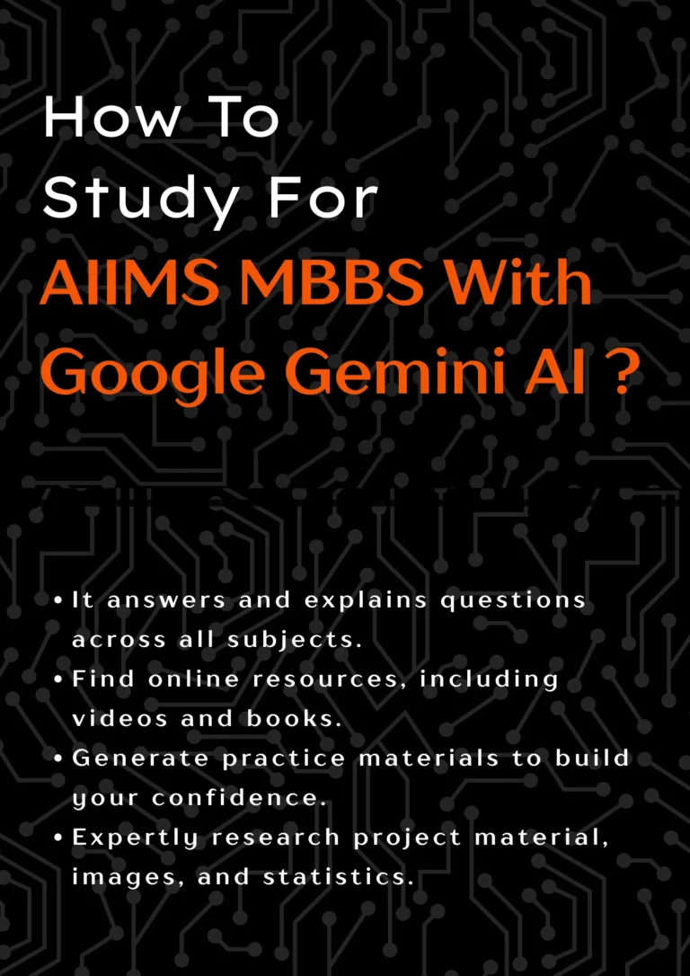 how to study for AIIMS MBBS with google gemini