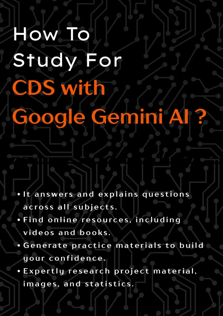 how to study for cds exam with google gemini