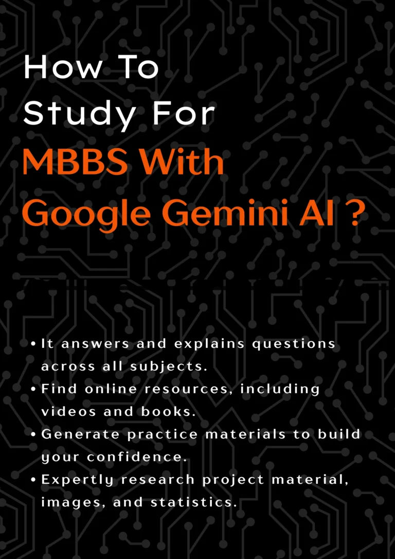how to study for MBBS with google gemini AI