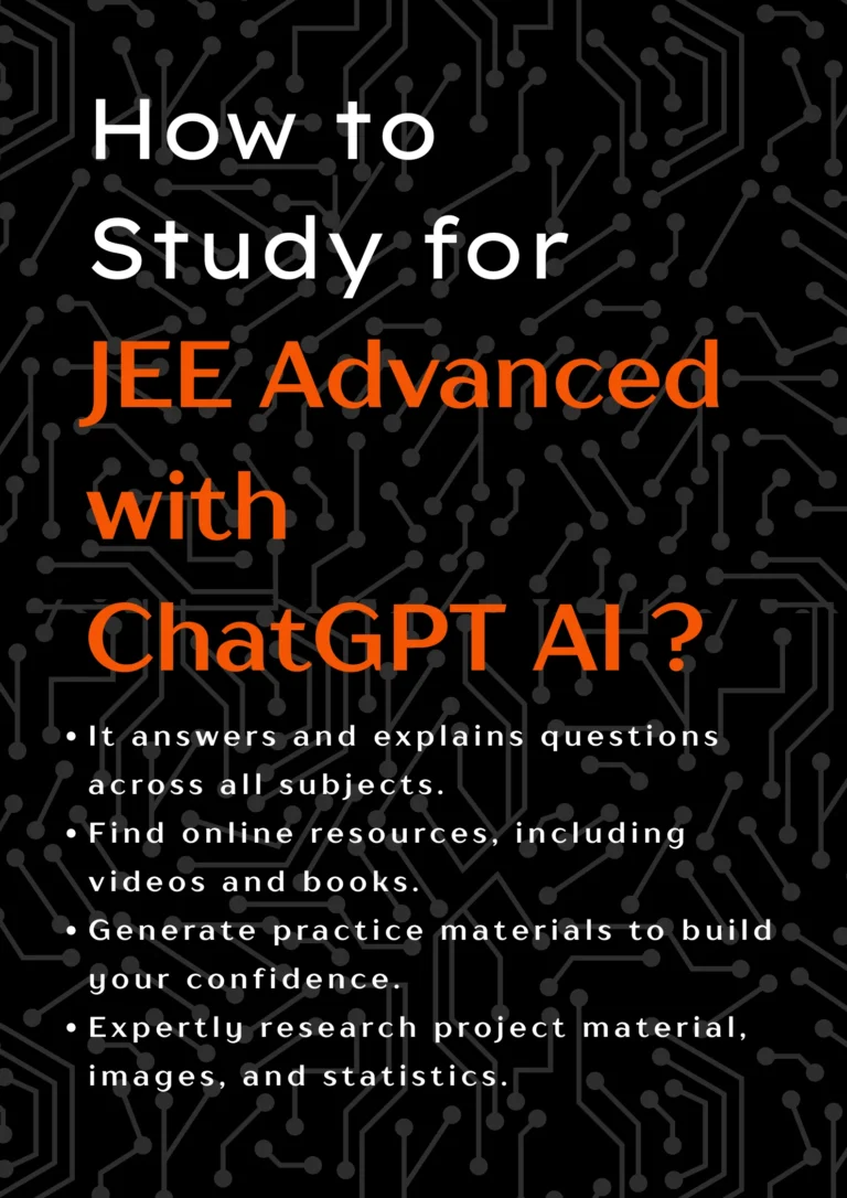how to study for jee advanced with chatgpt