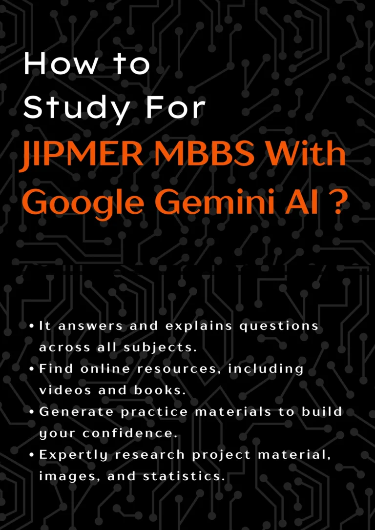 how to study for JIPMER MBBS with google gemini AI