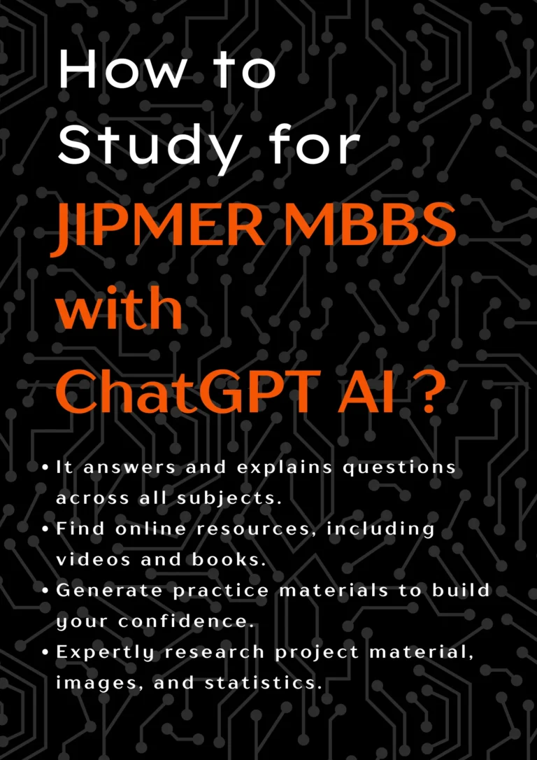 how to study for jipmer mbbs with chatgpt