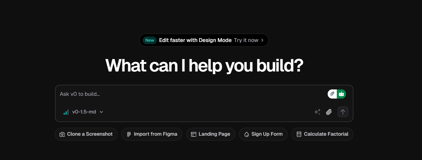 Vercel v0 Best for: Generating React UI components from a text prompt.