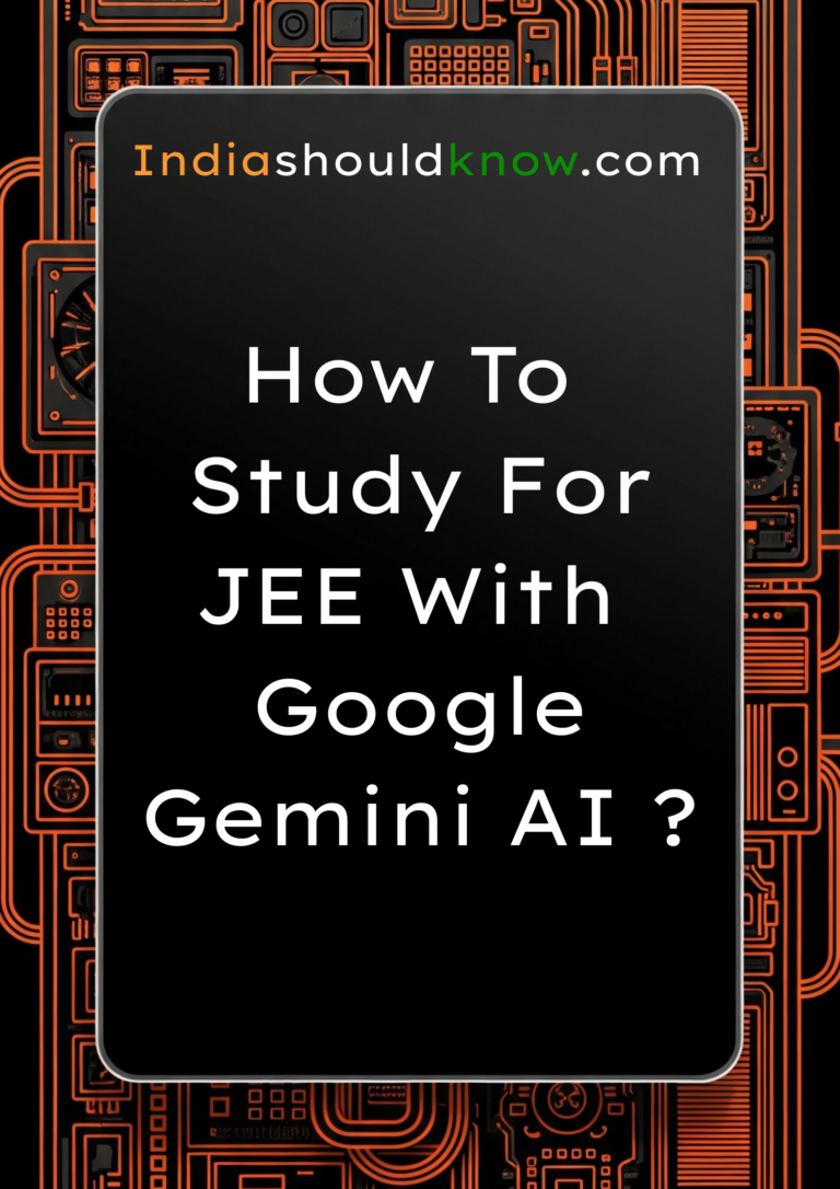 how to study and prepare for JEE with google gemini