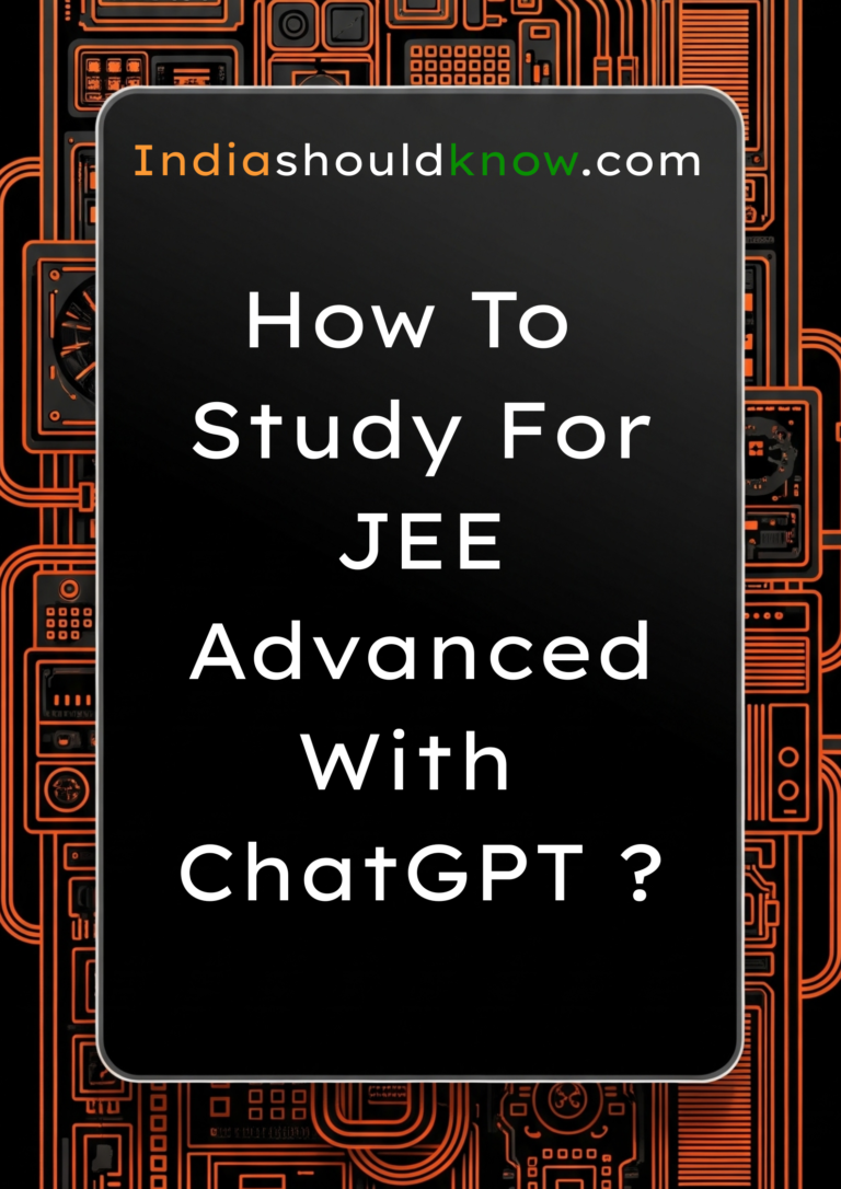 how to study for jee advanced with chatgpt