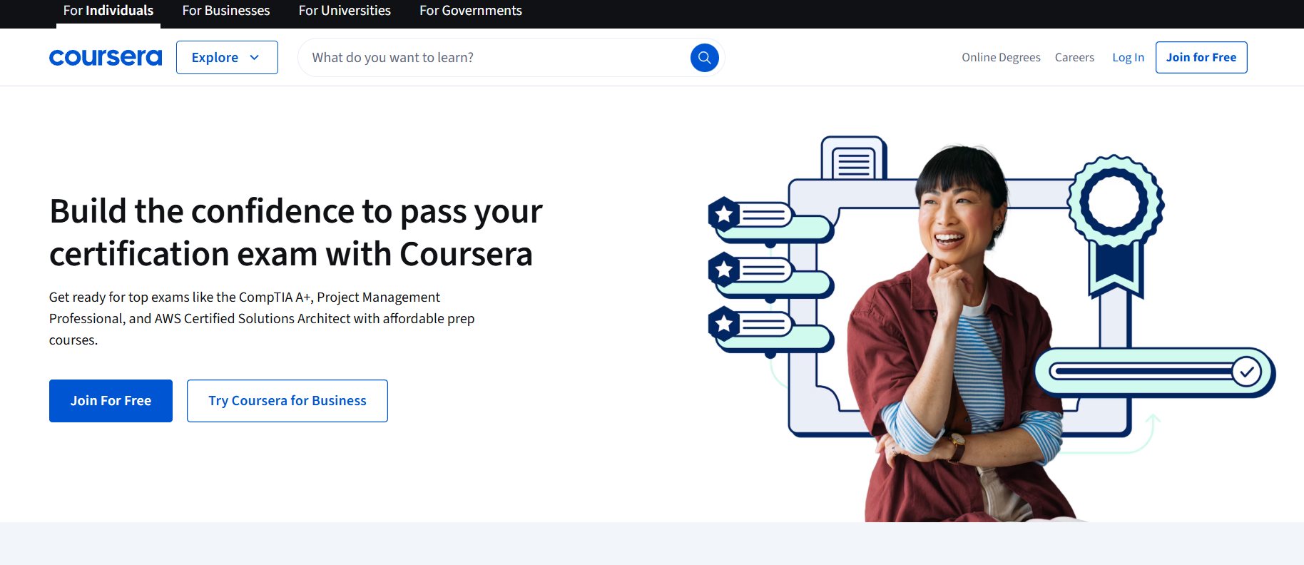 Coursera (Audit Mode) Best for: Accessing courses from top universities and companies like Google and IBM for free.