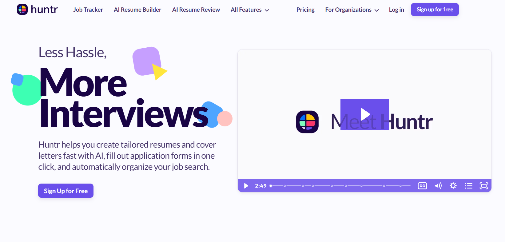 Huntr Best for: A visual, Kanban-style board for tracking your job applications.