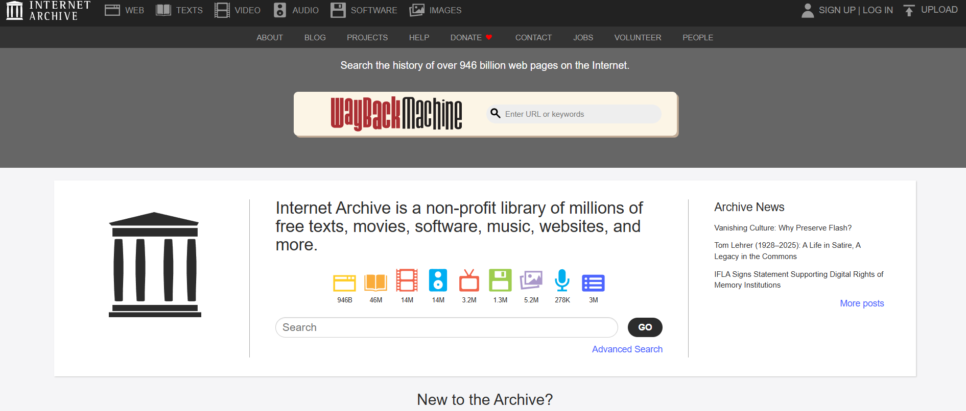 internet archive Best for: A massive digital library of books, movies, music, and archived websites.