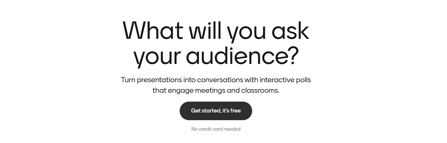 Mentimeter Best for: Creating interactive presentations with live polls, quizzes, and Q&As
