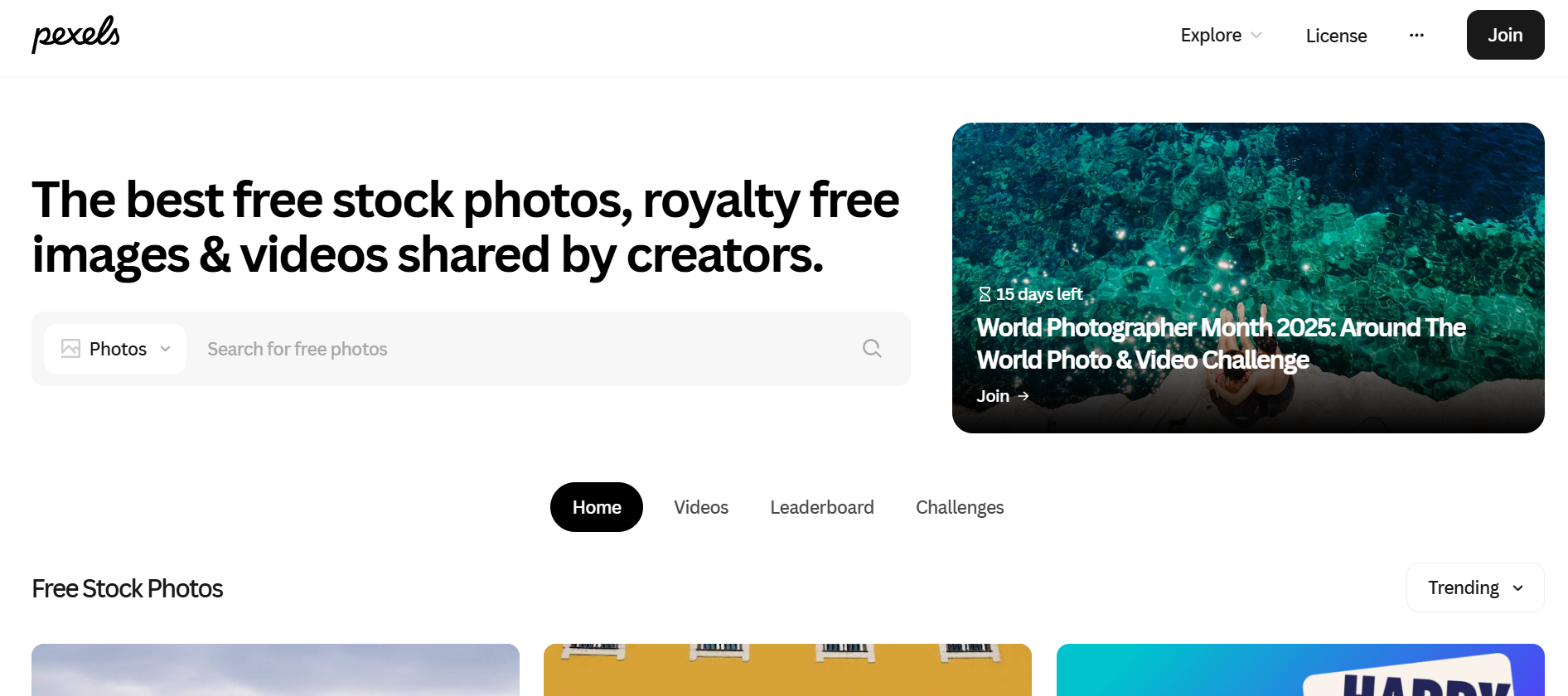 Pexels Best for: A huge library of both high-quality stock photos and free stock videos.