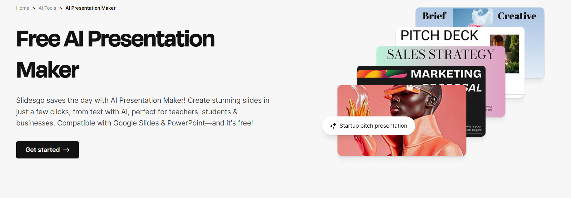 Slidesgo Best for: Generating presentations with the high-quality templates from the popular Slidesgo library.