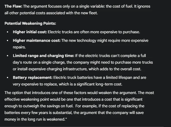 example 2 gmat verbal reasoning answered by google gemini