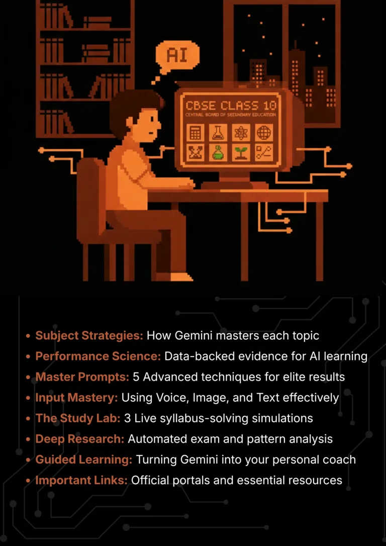 cbse class 10 with Google Gemini 2026 AI Master Class roadmap and article sections overview.