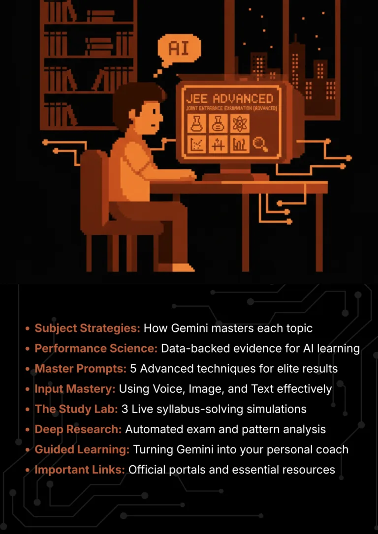 JEE Advanced exam with Google Gemini 2026 AI Master Class roadmap and article sections overview roadmap and article sections overview.