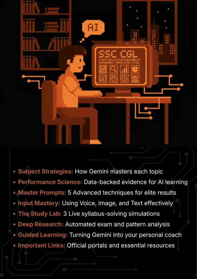 ssc cgl exam with Google Gemini 2026 AI Master Class roadmap and article sections overview roadmap and article sections overview.