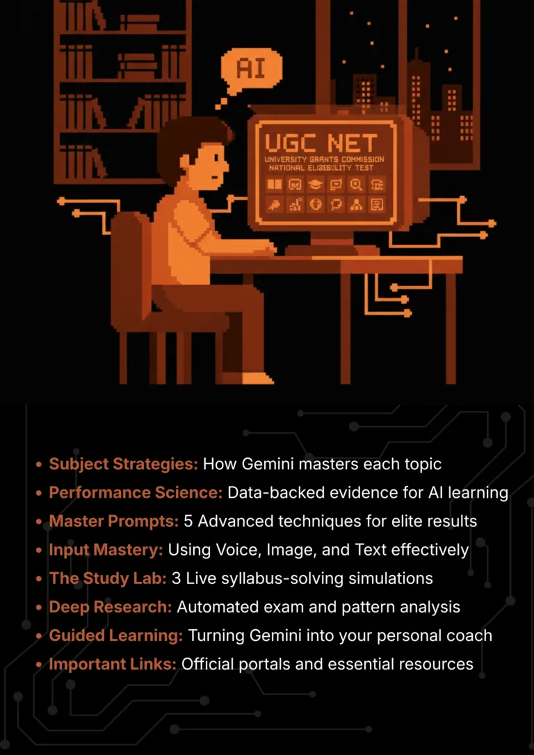 UGC NET exam with Google Gemini 2026 AI Master Class roadmap and article sections overview roadmap and article sections overview.