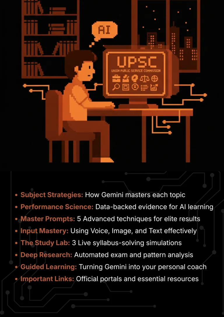 UPSC exam with Google Gemini 2026 AI Master Class roadmap and article sections overview roadmap and article sections overview.