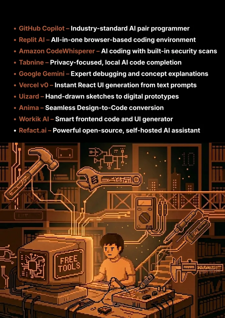 10 Amazing Free AI Tools For Coding & Web development