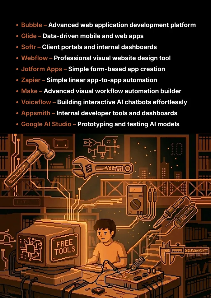 10 Great Free AI Tools for No-Code & Low-Code Development
